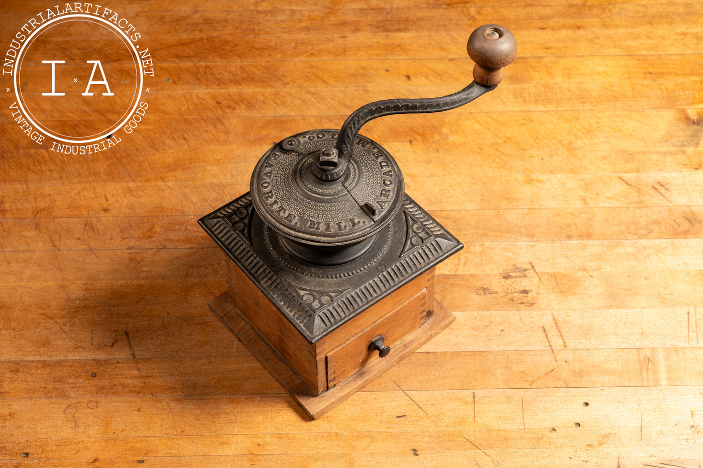 Early 20th Century Arcade Coffee Grinder