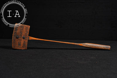 Antique Fleischmann’s Magnolia Whiskey Advertising Bung Hole Hammer