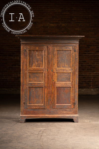 Mid-19th Century Painted Pine Cupboard