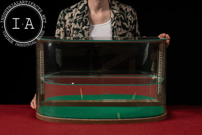 Mid-Century Curved Glass Countertop Display Case