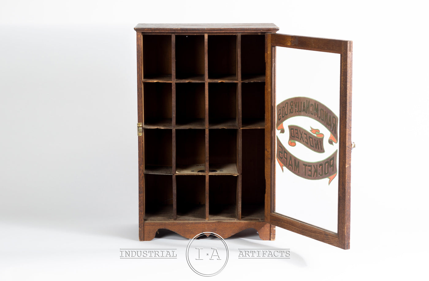 Antique Rand McNally & Co Pocket Map Cabinet
