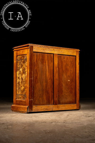 Late 19th Century Birds Eye Maple-Faced Cabinet