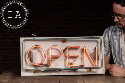 Vintage Red-Blue Neon "Open" Retail Sign