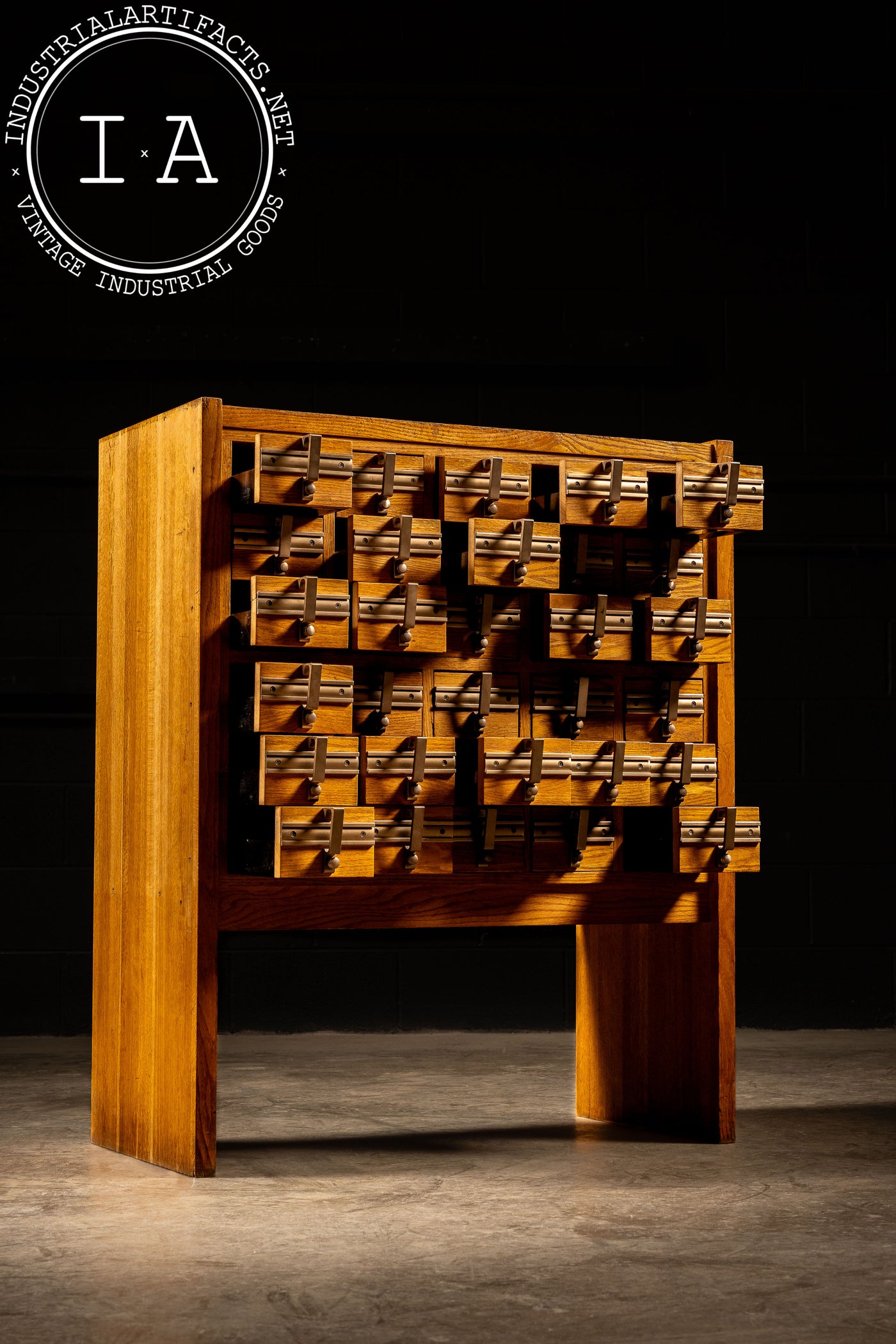 Vintage 30-Drawer Card Catalog