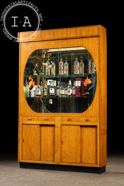Massive Art Deco Mirrored Display Cabinet