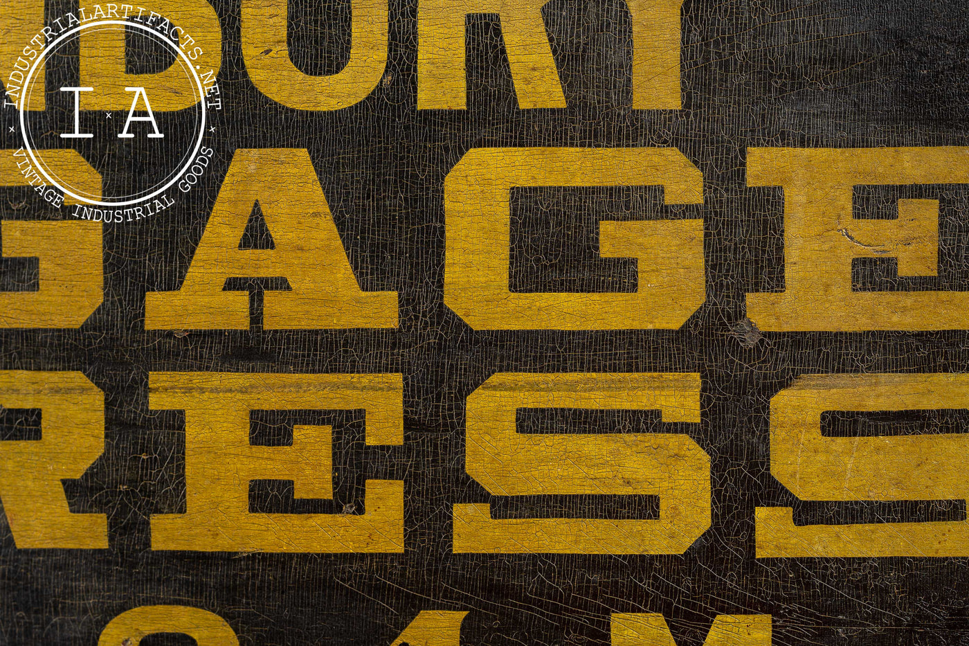 Antique "Baggage Express" Hand-Painted Wooden Sign