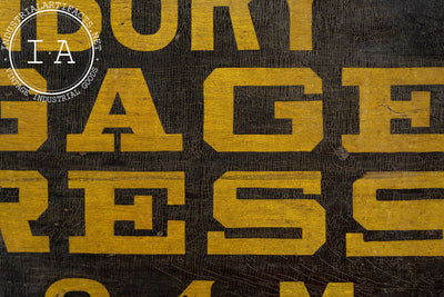Antique "Baggage Express" Hand-Painted Wooden Sign