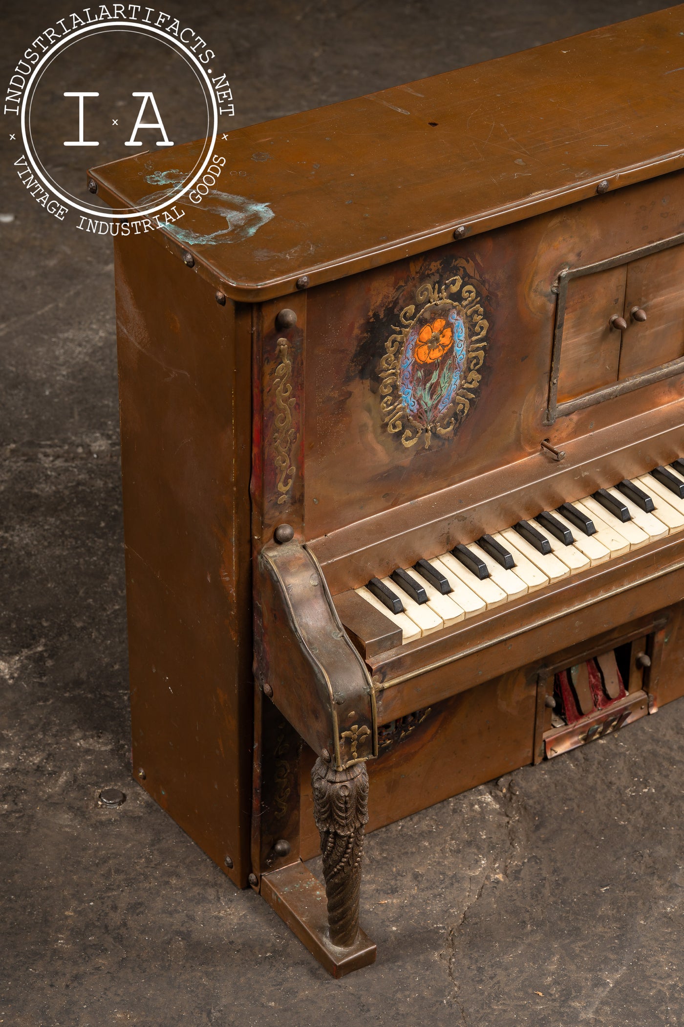 Vintage Figural Brass Piano Sound and Light Stage Prop