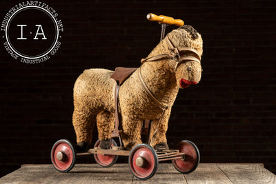 Antique Ride-On Plush Horse Toy