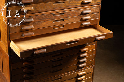 Antique Four-Stack Flat File Cabinet