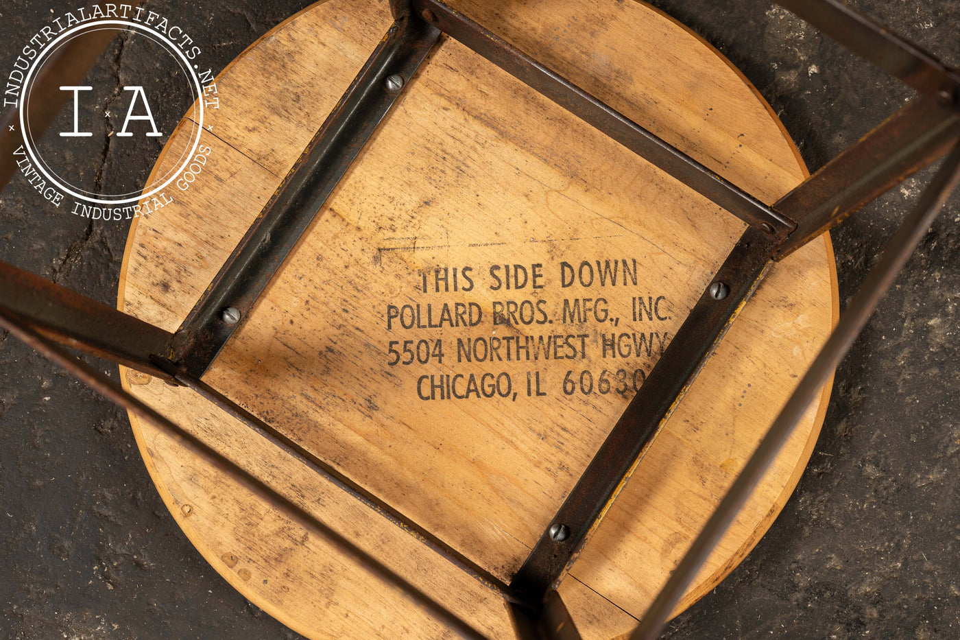 Mid-Century Pollard Bros. Shop Stool