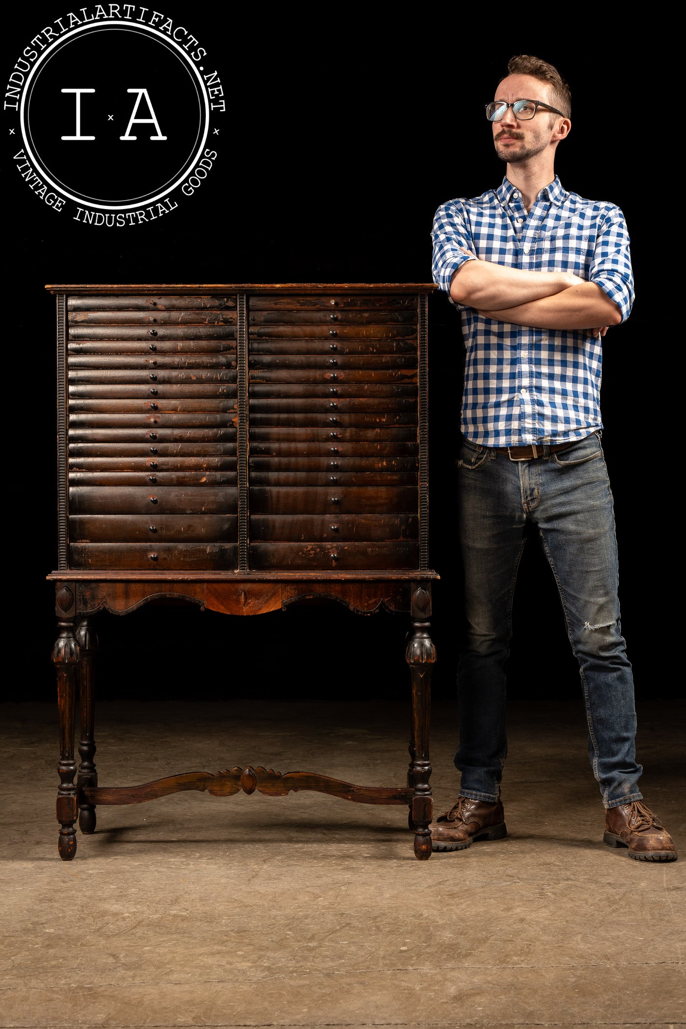 Early 20th Century Mahogany Sheet Music Cabinet