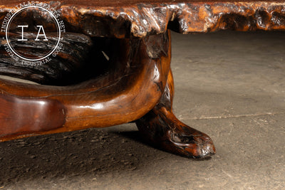 Vintage Redwood Burl Coffee Table