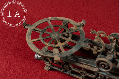 Early 20th Century Brass Wage Scale with Cast Iron Frame