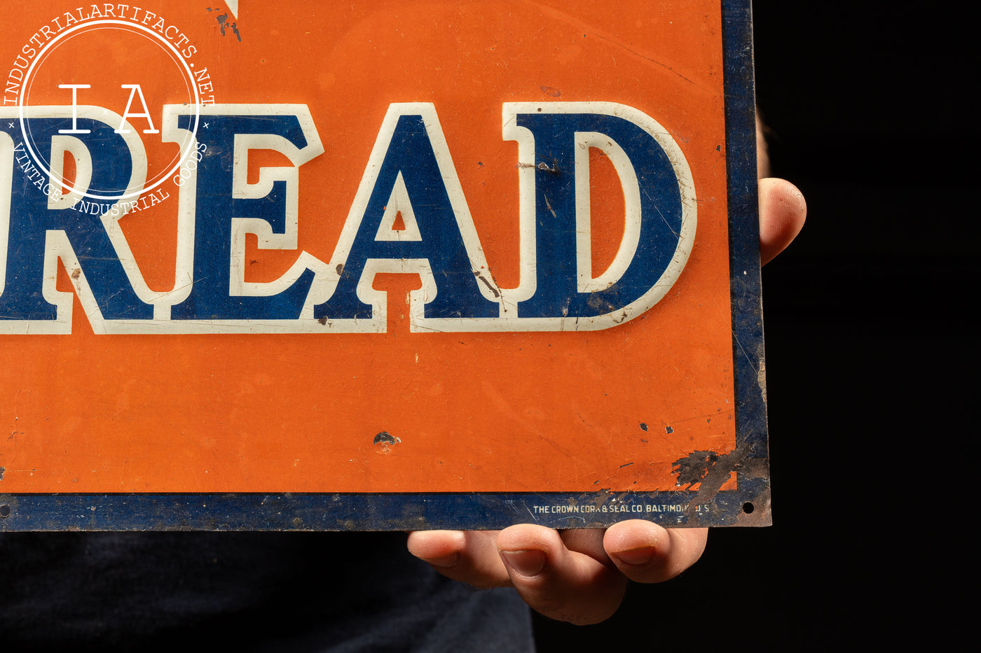 Early 20th Century Jevne's Bread Embossed Tin Sign