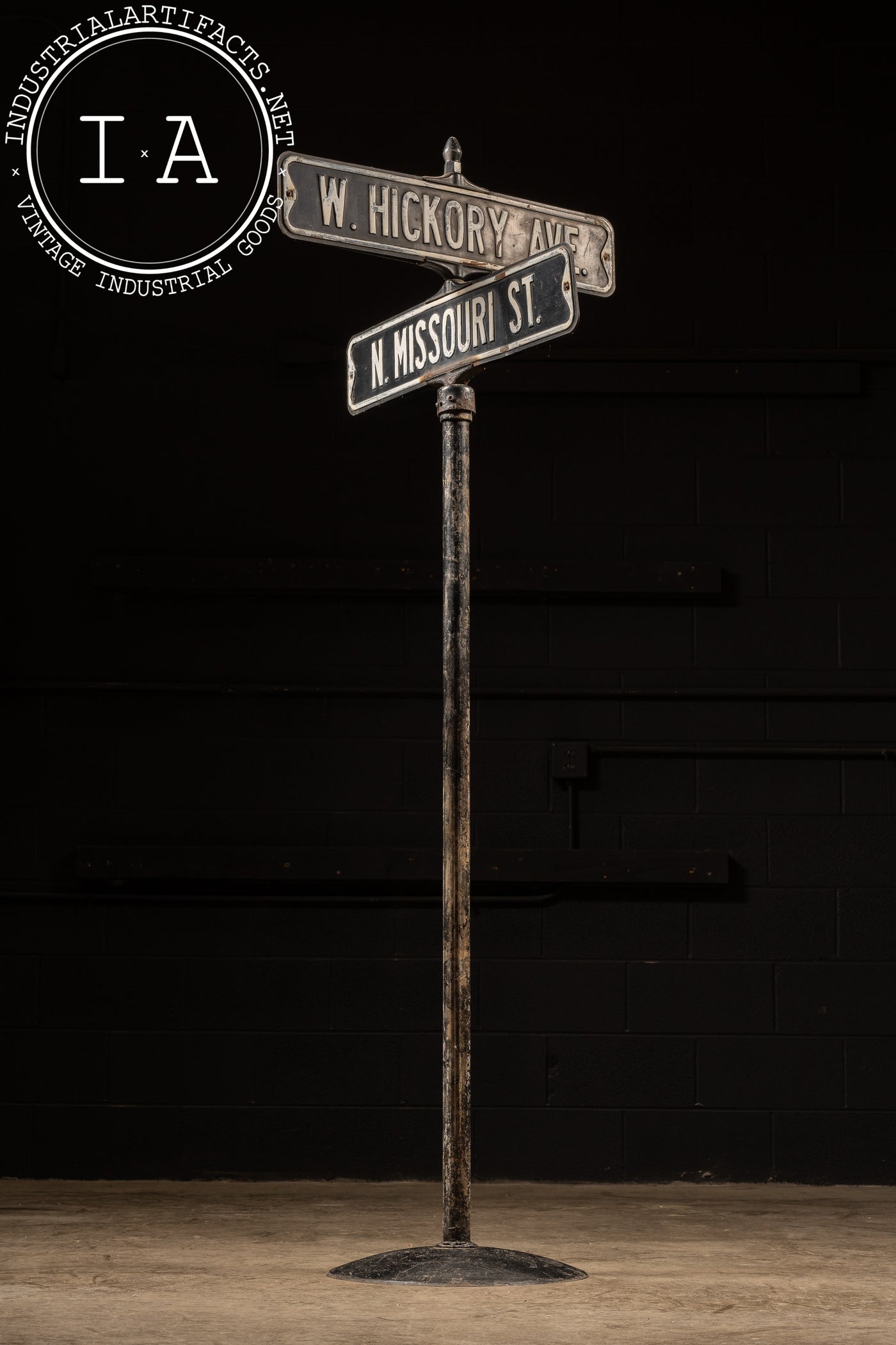 Vintage Hickory / Missouri Cross Street Sign