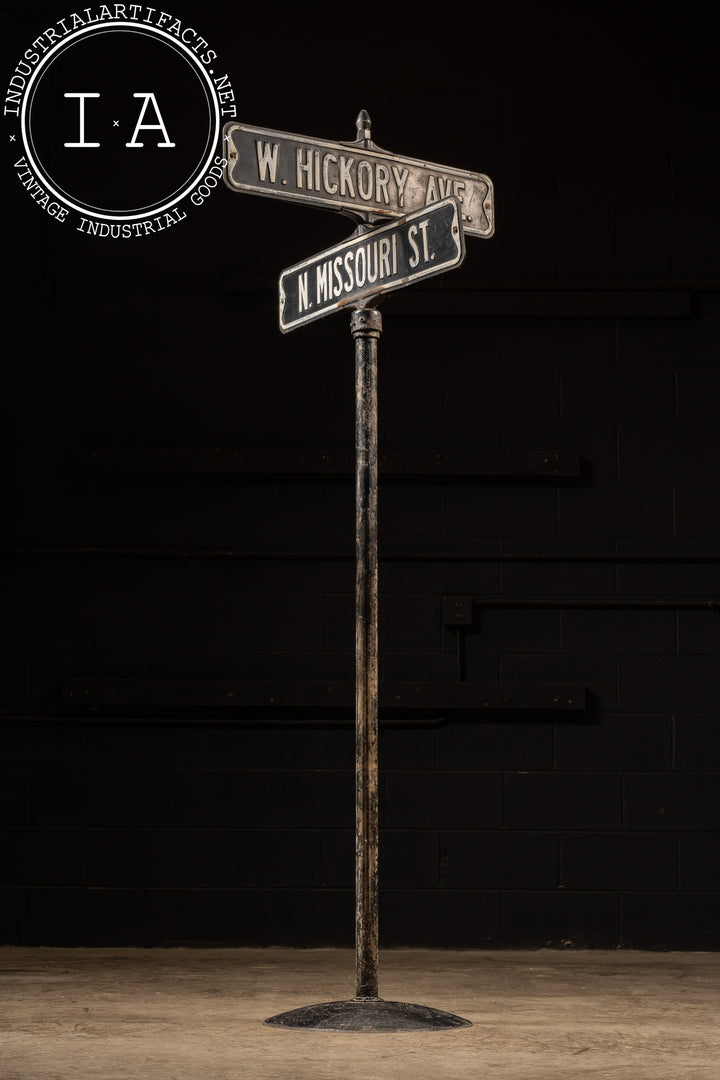 Vintage Hickory / Missouri Cross Street Sign – Industrial Artifacts Vintage Hickory / Missouri Cross Street Sign – Industrial Artifacts