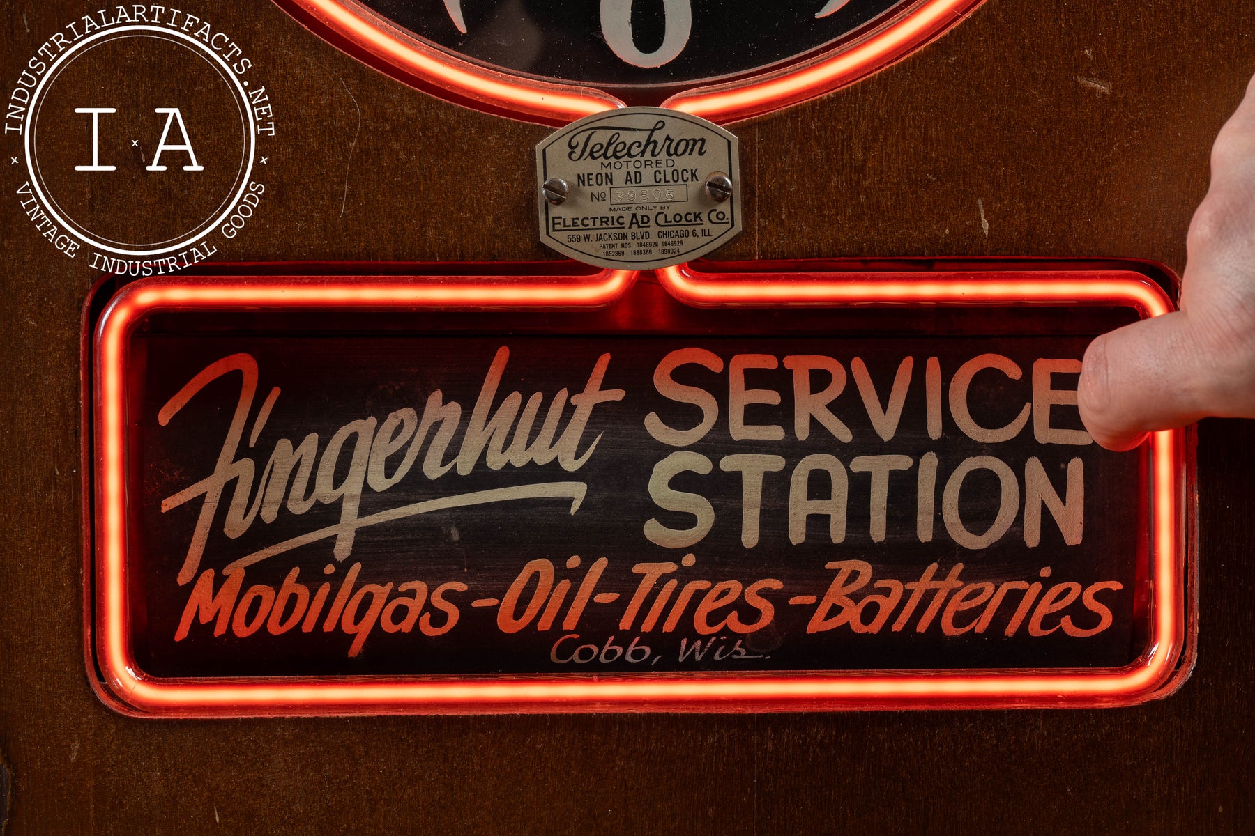Telechron Neon Vintage Telechron Neon Advertising Clock – Industrial Artifacts