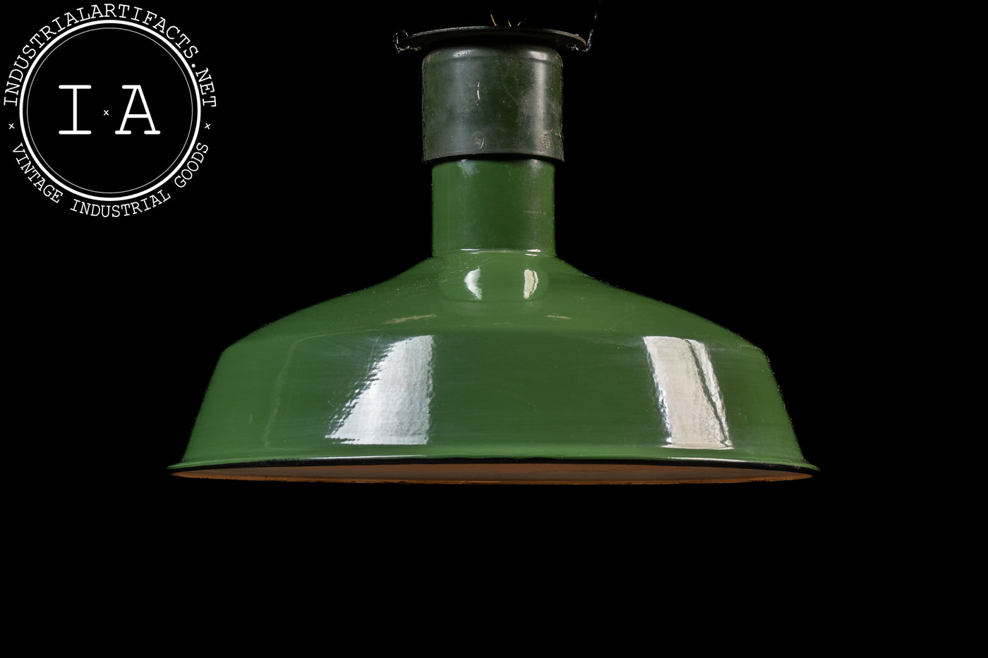 Vintage Westinghouse Industrial Enamel Light in Green