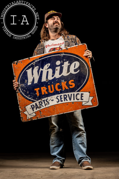 Vintage White Trucks DSP Sign