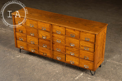 Vintage Oak 24-Drawer Apothecary