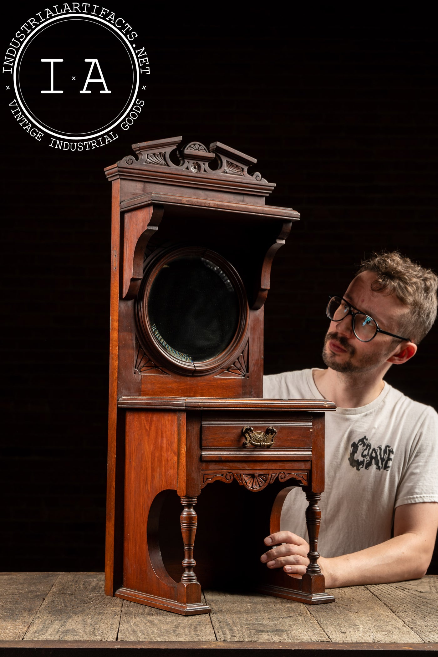 Late 19th Century Victorian Shaving Stand Cabinet