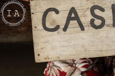 Antique Hand-Painted “Cash Only” Trade Sign