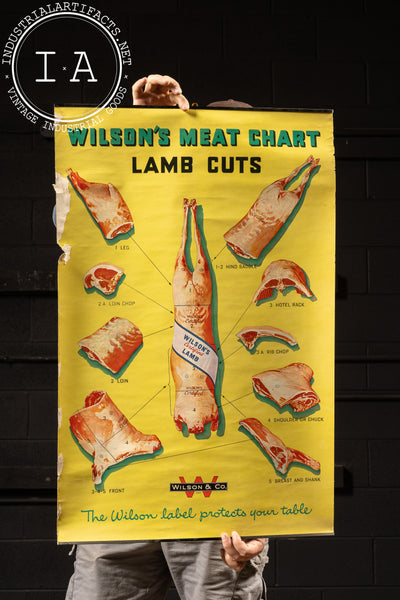 c. 1940s Wilson & Co. Lamb Cut Chart