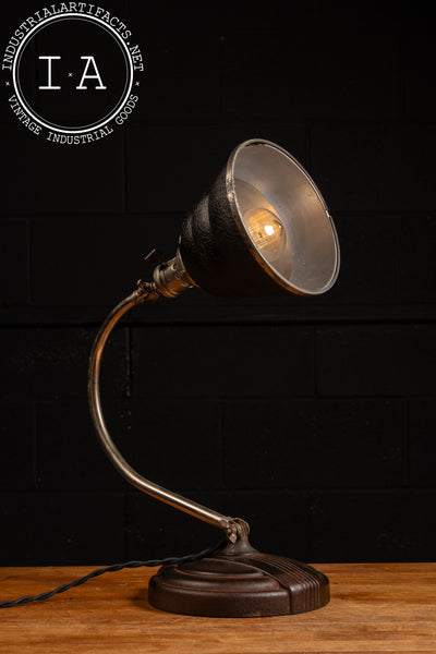 Vintage Art Deco Articulated Gooseneck Lamp