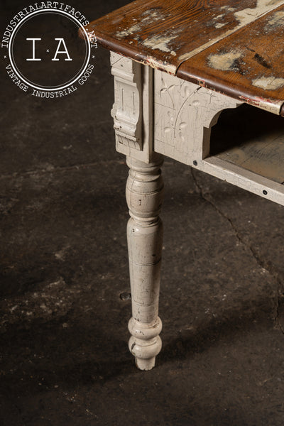 Late 19th Century Eastlake Farmhouse Kitchen Table