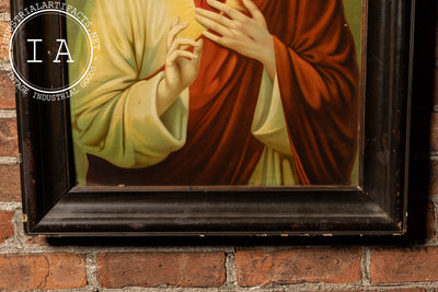 Sacred Heart | Framed Tin Litho Christ Print