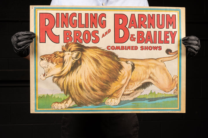Affiche Vintage Ringling Bros Barnum & Bailey Circus 2003 'Patriot Center Lion Display' - 22x14 Pouces