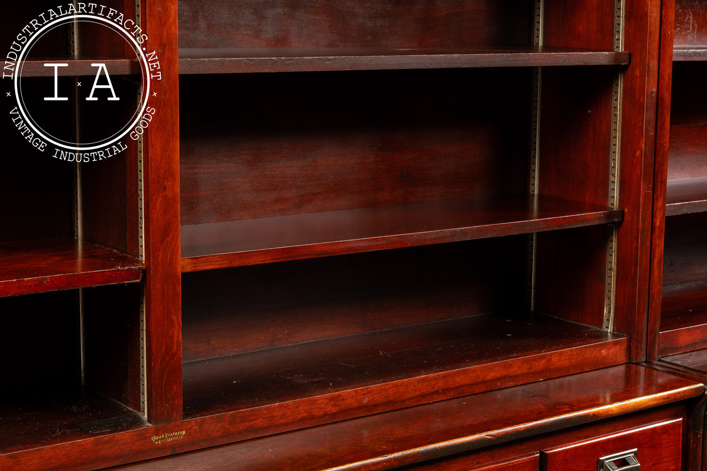 Massive Early 20th Century Double Apothecary Cabinet Set by W. B. McLean