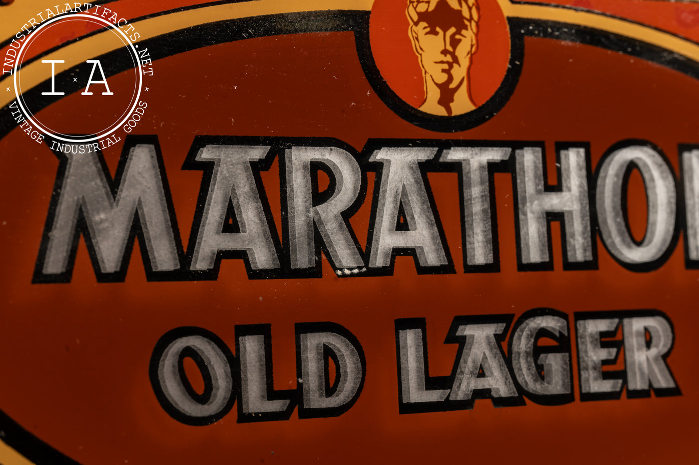 Vintage ROG Marathon Lager Self-Standing Advertising Sign