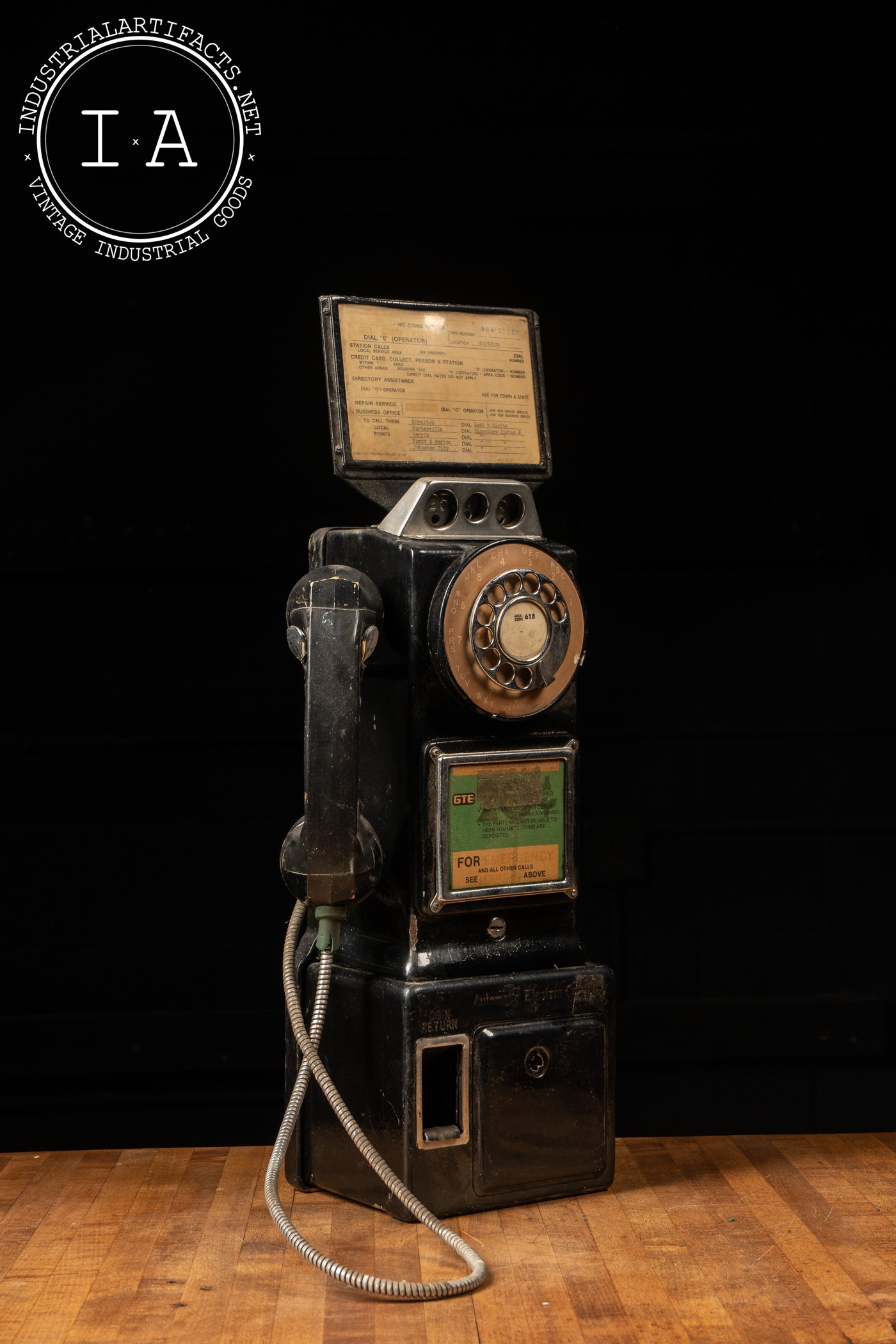 c. 1950s Automatic Electric Three-Slot Payphone