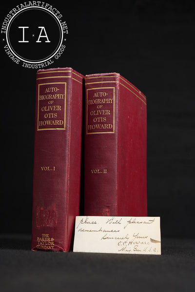 Autobiography of Oliver Otis Howard, Two-Volume Set with Signed Note