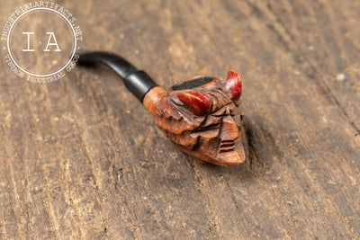 Vintage Carved Briarwood Devil Pipe