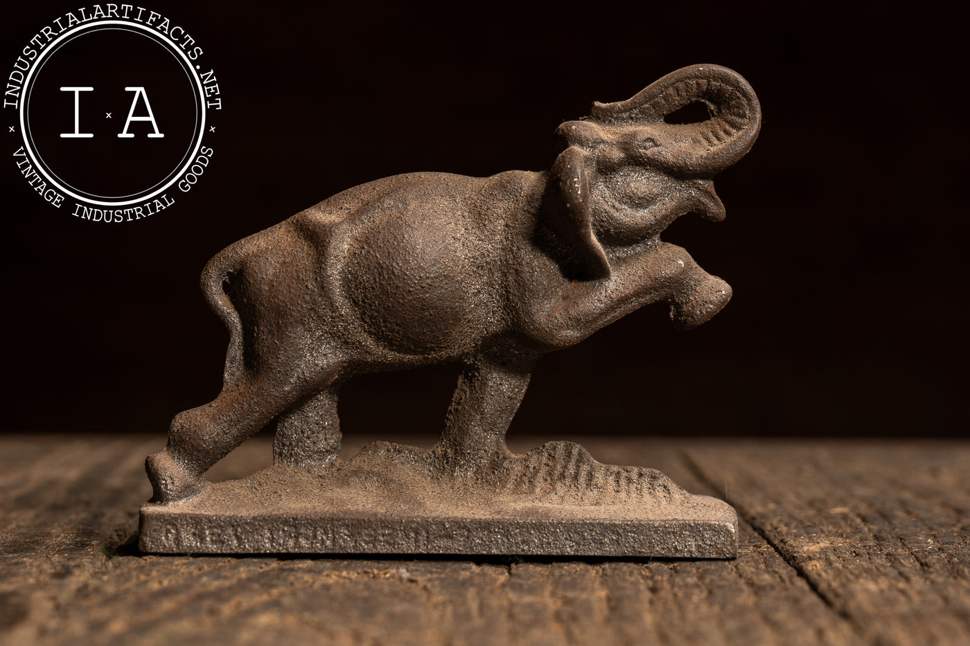 Antique Cast Iron Elephant Figurine