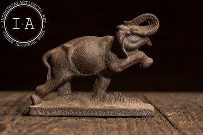 Antique Cast Iron Elephant Figurine