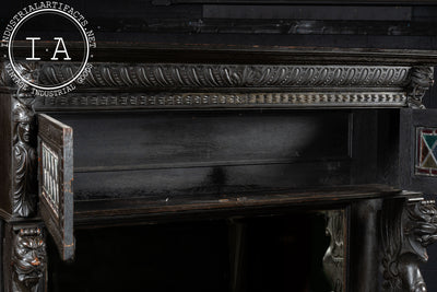 Late 19th Century English Ebonized Oak Hutch