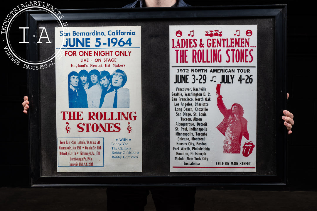 Pair of Framed Rolling Stones US Tour Posters – Industrial Artifacts