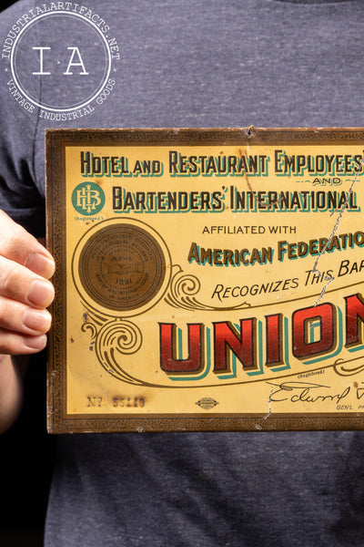 Antique Union Bar Sign