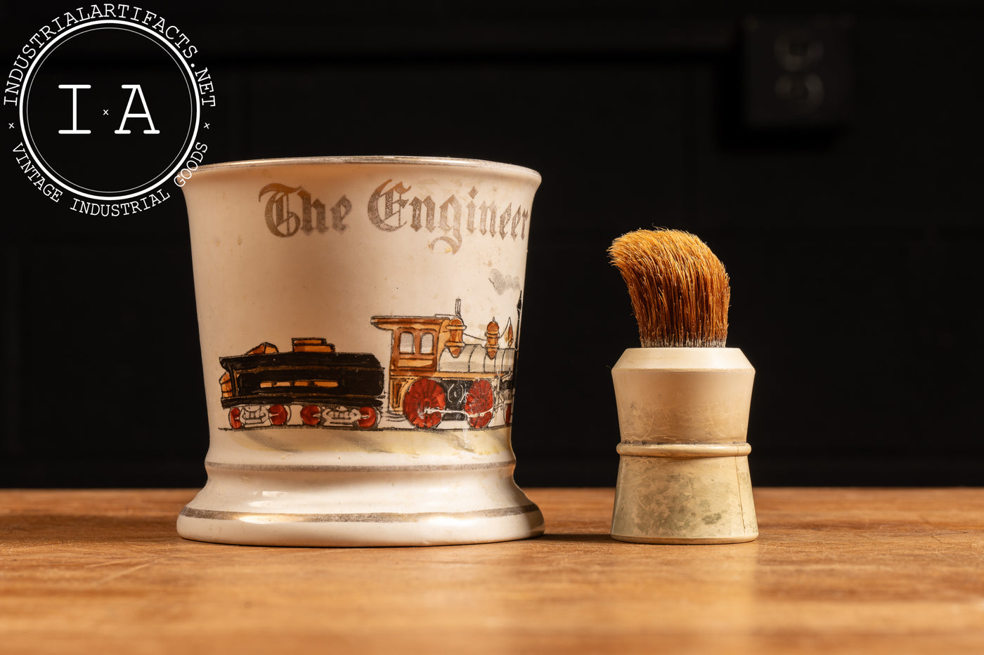 Vintage Barber's Shaving Mug and Brush