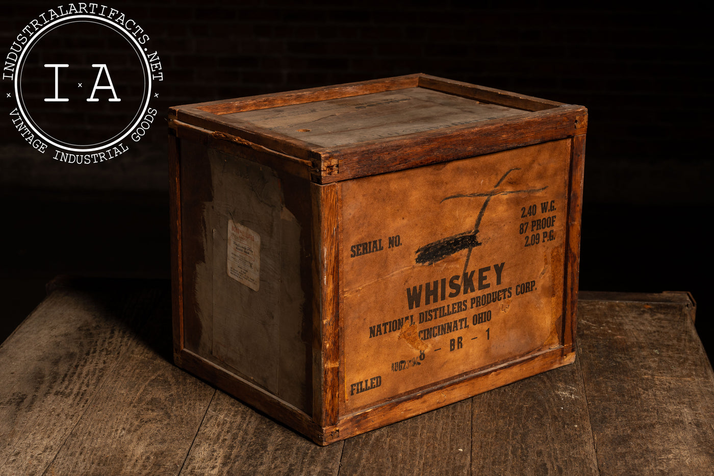 Vintage Bond & Lillard Whiskey Shipping Crate