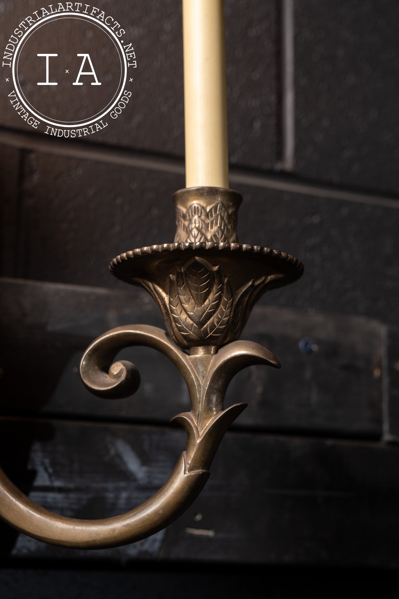 Early 20th Century Empire Revival Bronze Two-Light Wall Sconce