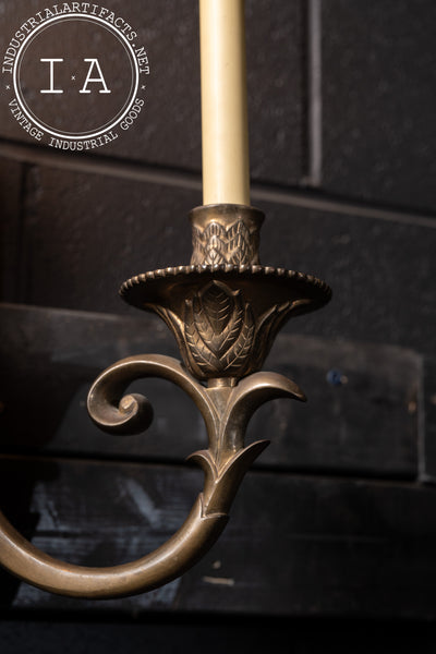 Early 20th Century Empire Revival Bronze Two-Light Wall Sconce
