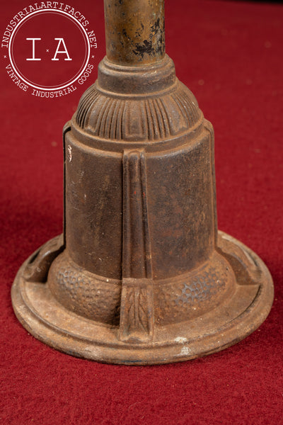 Vintage Cast Iron & Steel Art Deco Standing Ashtray