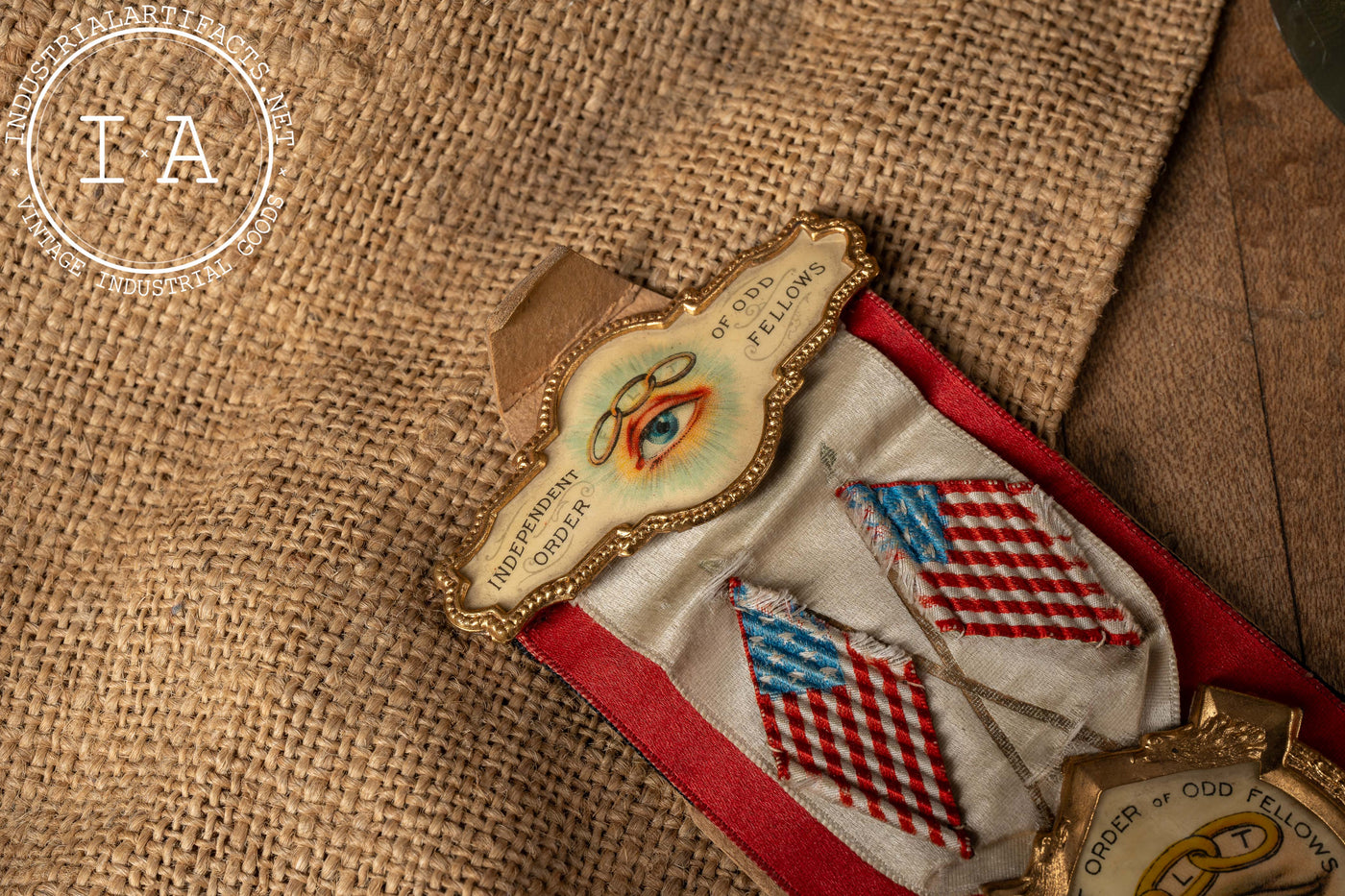 Late 19th Century I. O. O. F. Lodge No. 593 Ceremonial Ribbon