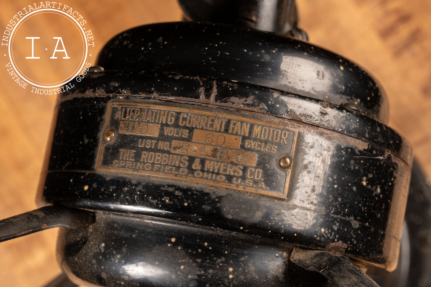 Antique Robbins & Myers Co. Desk Fan