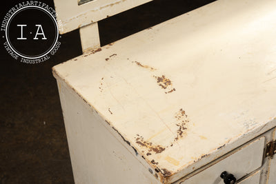 Early 20th Century Medical Sideboard Cabinet With Mirror